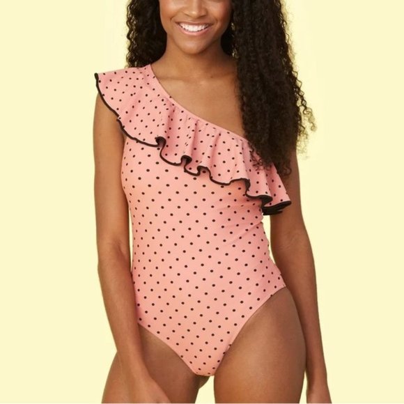 summersalt Other - NEW Summersalt The Ruffle Sidestroke One Shoulder Polkadot One-Piece Swimsuit